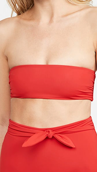 Shop Mara Hoffman Abigail Bikini Top In Red Coat