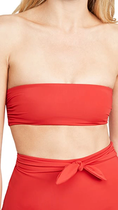Shop Mara Hoffman Abigail Bikini Top In Red Coat