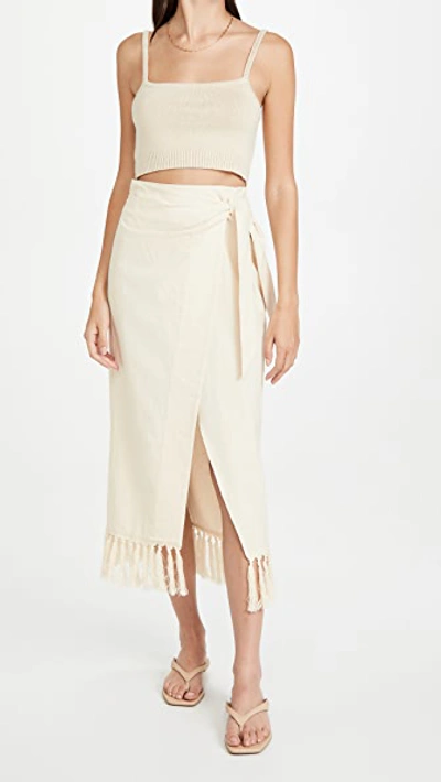 Shop Nanushka Randi Skirt In Creme