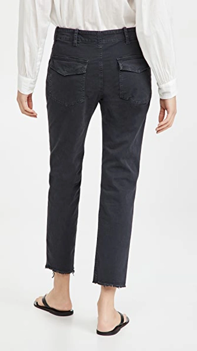 Nili Lotan Paris High-rise Silk Cropped Trousers In Carbon