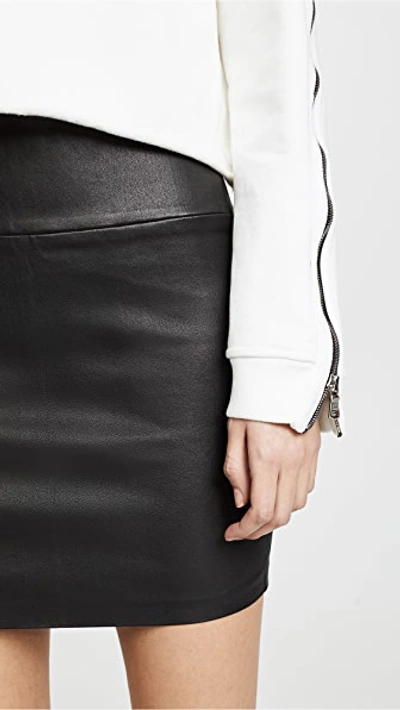 Sprwmn Shirred Wrap Miniskirt In Black