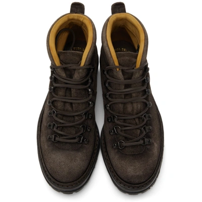 Shop Officine Creative Grey Suede Artik 1 Boots In Light Nero