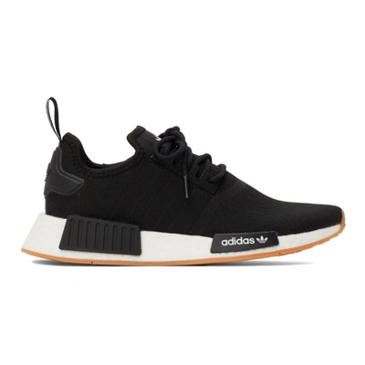 Shop Adidas Originals Black & White Primeblue Nmd_r1 Sneakers In Core Black