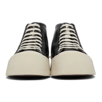 Shop Marni Black Leather Pablo High-top Sneakers In 00n99 Black
