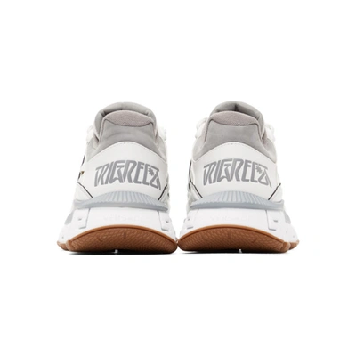 Shop Versace Grey & White Trigreca Sneakers In D014h Whtgl