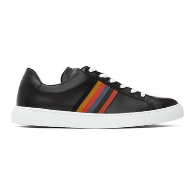 Shop Paul Smith Black Hansen Low Sneakers In 79 Black