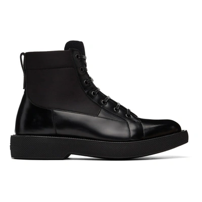 Shop Ferragamo Black Econyl® Compact Boots In Nero Nero