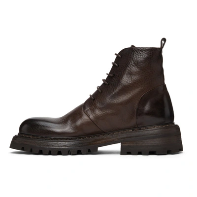Shop Marsèll Brown Carrucola Lace-up Boots In Dark Brown