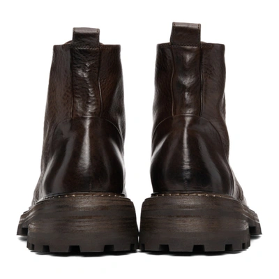 Shop Marsèll Brown Carrucola Lace-up Boots In Dark Brown