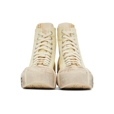 Shop Visvim Off-white Skagway G. Hi Pattern Sneakers In Ivory