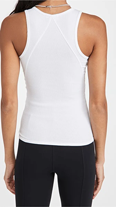 Rag & Bone The Essential Ribbed Stretch-organic Pima Cotton Jersey Tank In White