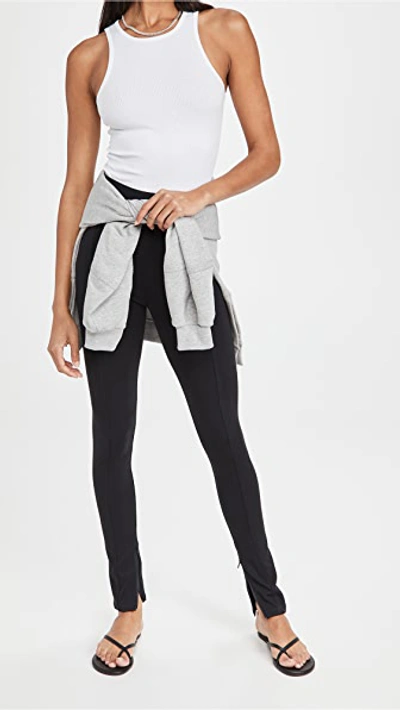 Rag & Bone The Essential Ribbed Stretch-organic Pima Cotton Jersey Tank In White