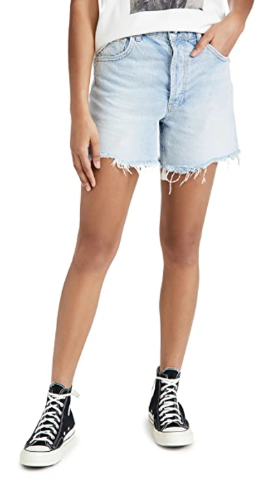Shop Anine Bing Kit Shorts In Easy Blue