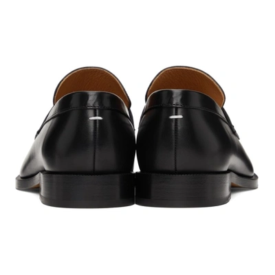 Shop Maison Margiela Black Tabi Tassel Loafers In H8396 Black
