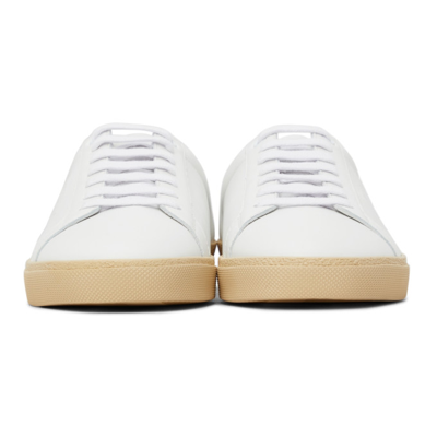 Shop Saint Laurent White Zebra Court Classic Sl/06 Sneakers In 9381 Optic White/zeb