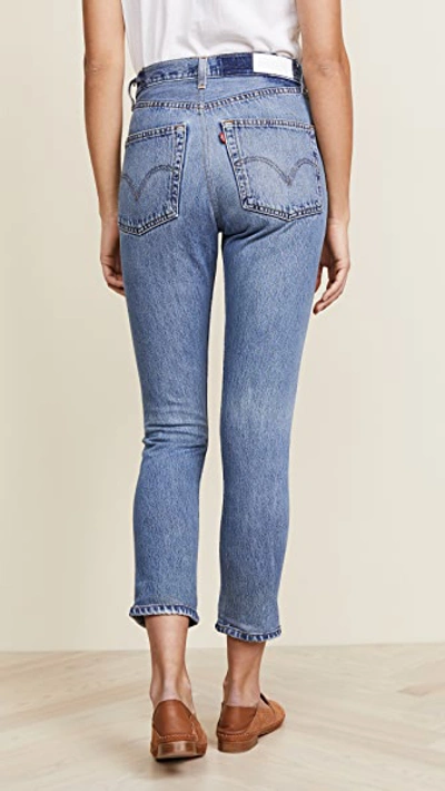 Shop Re/done X Levi's High Rise Ankle Crop Jeans In Indigo