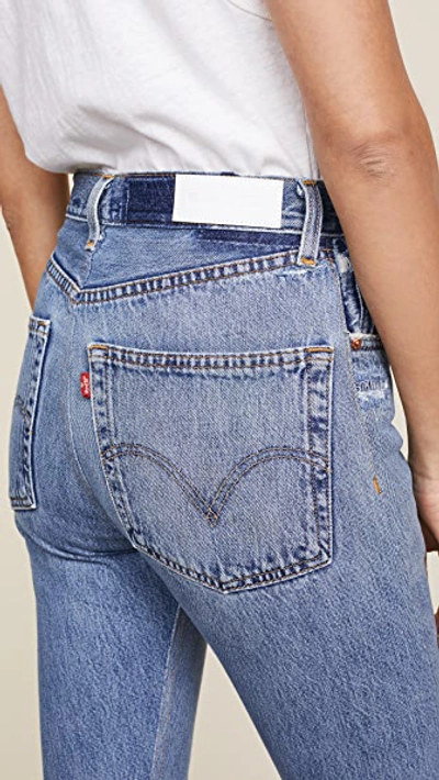 Shop Re/done X Levi's High Rise Ankle Crop Jeans In Indigo