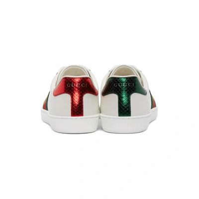 GUCCI WHITE BEE NEW ACE SNEAKERS 