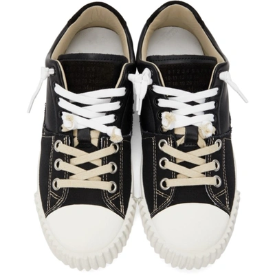 Shop Maison Margiela Black Evolution Low-top Sneakers In H8588 Black / Black