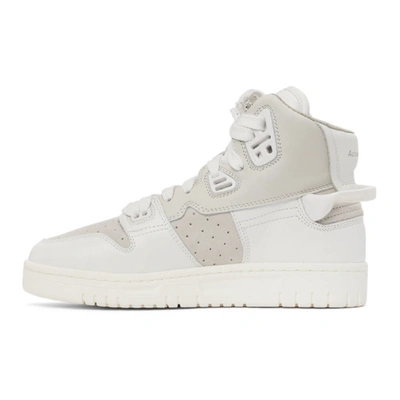 Shop Acne Studios Off-white Leather High-top Sneakers In Multi White