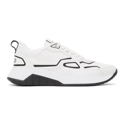 Shop Hugo White Atom Sneakers In 100 White