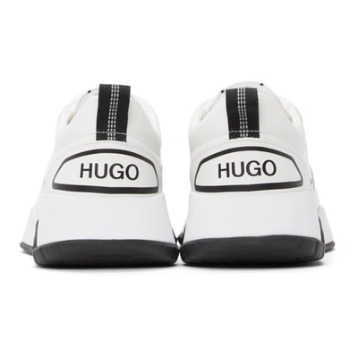 Shop Hugo White Atom Sneakers In 100 White