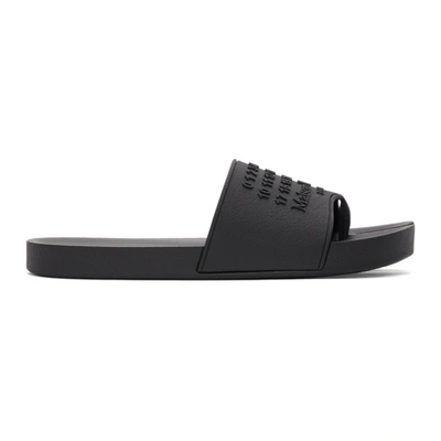 Shop Maison Margiela Black Tabi Slides In T8008 Black