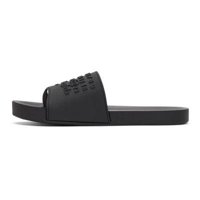 Shop Maison Margiela Black Tabi Slides In T8008 Black