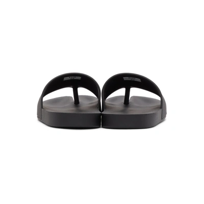 Shop Maison Margiela Black Tabi Slides In T8008 Black