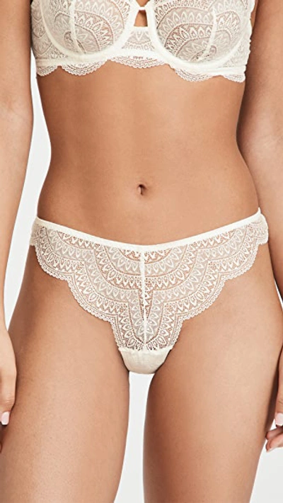 Simone Perele Karma Lace Tanga Briefs In Ivory