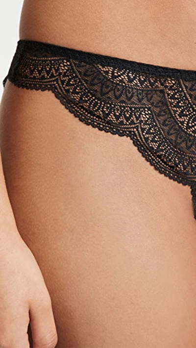 Simone Perele Karma Mid-rise Stretch-lace Briefs In Black