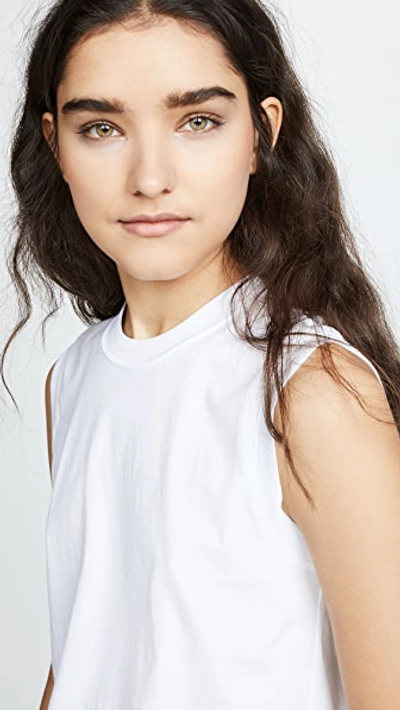 Atm Anthony Thomas Melillo Cropped Stretch-pima Cotton Jersey Tank In White
