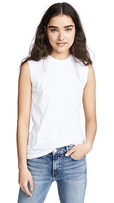Atm Anthony Thomas Melillo Cropped Stretch-pima Cotton Jersey Tank In White