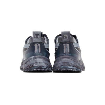 Shop 11 By Boris Bidjan Saberi Blue & Black Salomon Edition Bamba 2 Low Sneakers In Black Dye