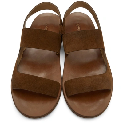 Shop Marsèll Brown Sandellone Sandals In Marrone