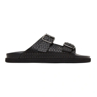 Shop Hugo Boss Black Cliff Sandals In 001 Black