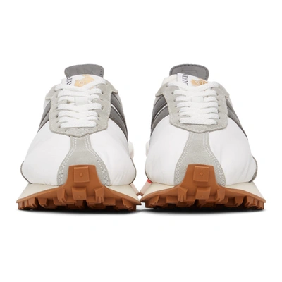 Shop Lanvin White & Grey Bumpr Sneakers In 0014 White/dark Grey