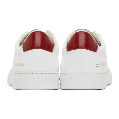 Shop Common Projects White Retro Low Sneakers In 0536 Whtred