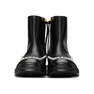Shop Jw Anderson Black Stitch Chelsea Boots In 13011- 999