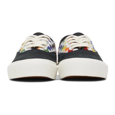 Shop Vans Multicolor Suede Pride Authentic Vlt Lx Sneakers In Woven Leather Rainbo