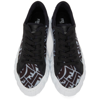 Shop Fendi Black & Transparent Ff Vertigo ' Force' Sneakers In F1eby Trans