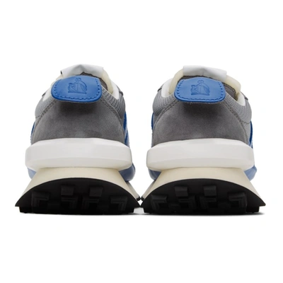 Shop Lanvin Grey Mesh Bumpr Sneakers In 1320 Grey/b