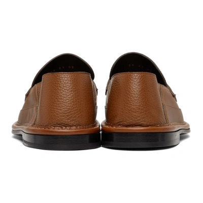 Shop Loewe Tan Slip-on Loafers In 2530 Tan
