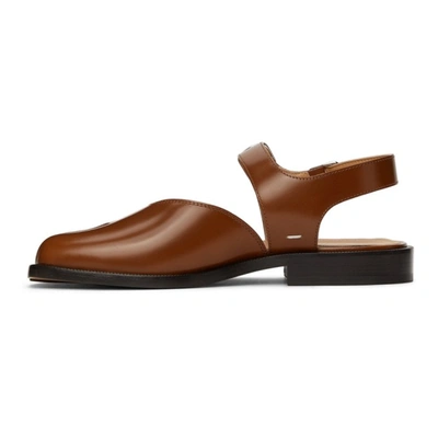 Shop Maison Margiela Tan Tabi Sandals In H8788 Cognac