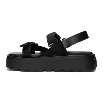 Shop Valentino Black  Garavani Uniqueform Sandals In 0no Nero/ne