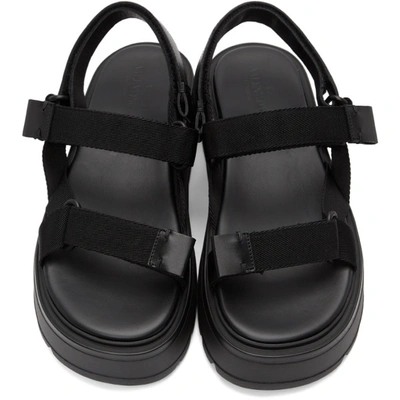 Shop Valentino Black  Garavani Uniqueform Sandals In 0no Nero/ne