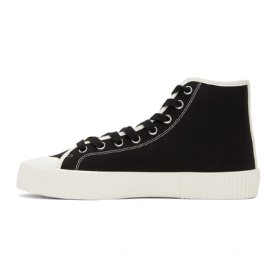 Shop Ps By Paul Smith Black Canvas Happy Logo Kibby High Sneakers In 79 Black