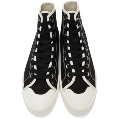 Shop Ps By Paul Smith Black Canvas Happy Logo Kibby High Sneakers In 79 Black