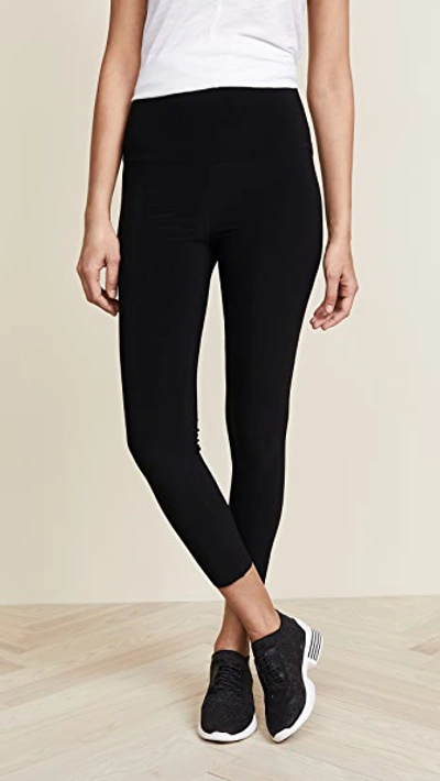 Shop Norma Kamali Crop Leggings In Black