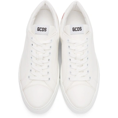Shop Gcds White & Red Bucket Sneakers In 03 Red